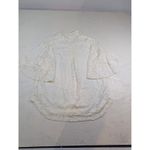 Investments Ivory Lace Bell Sleeve Tunic Top Women's XL Photo 6