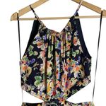 Something Navy Floral Cutout Sleeveless A-Line Midi Dress Size Small Photo 6