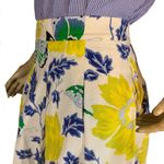 Talbots RSVP BY WHITE, YELLOW, BLUE & GREEN COTTON FLORAL TWILL SKIRT (12P) Photo 6