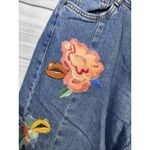 ZARA  Trafaluc Women’s Straight Leg Jeans Flower Patches Size US 6 Photo 4