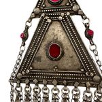 Antique Yemen Ethnic Amulet Triangle Pendant Silver Photo 10