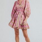 Cleobella ππ Magdalena Mini Dress ~ Pink Wildflower Block Print Medium M NWT Photo 5