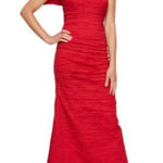 Alex Evenings Bow-Detail One-Shoulder Scuba Crepe Dress Photo 0