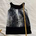 Y2K vintage Black grey leopard print shimmer tank top Size medium Photo 4