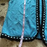 Ming Wang  teal and black woven pattern knit jacket cardigan Size Large Photo 7