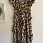 Ulla Johnson Avia Floral Ruffle Silk Maxi Dress in Begonia Size 6 Photo 3