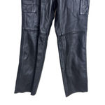 Flying Bikes Oakwood Leather Cargo Pants Womens 10 Black Motorcycle Biker Photo 2