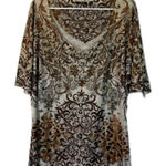 Apt. 9 Apt.‎ 9 Brown and Cream Graphic Blouse Photo 0