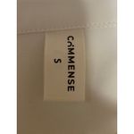 Commense Womens White Long Bell Sleeve Pleated Button Up Blouse Shirt Top Size S Photo 3