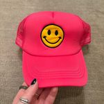 Pink Smiley Face Trucker Hat Photo 0