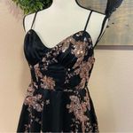 Lulus NWOT  Glittering Personality Black Sequin Skater Bustier Mini Dress Photo 2
