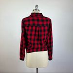 Madewell Flannel Tie Front Shirt in Buffalo Check Photo 6