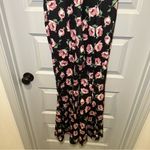 L'ATISTE L’atiste Black/Pink Floral Print Sleeveless Bell Bottom Jumpsuit M Photo 11