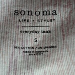Sonoma Everyday‎ Tank Top Woman's Size Small Ribbed Multi Colored Pattern Orange Photo 6