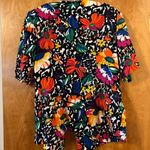 Tropical Flowers Pop Art to Wear Bold Hearts Blazer Jacket Vintage Size 11 12 Photo 5
