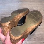 Nine & Co. black leather cork wedges Photo 8
