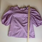 English Factory  Puff Sleeve Top Sz XS Statement Lavender‎ Blouse Pastel Preppy Photo 8