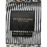 Denim & Flower  Long Sleeve Button Up Blouse Size Medium Polka Dot‎ Collar Photo 1