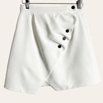 Sandro Paris Ecru Zoelle Asymmetric Button A-Line Mini Skirt S Photo 2