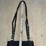 Mario Valentino  nylon handbag with unusual‎ silver chain straps Black Photo 6