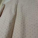 River Island  pink metallic silver dotted button down oversized shirt size small Photo 5