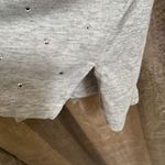 PINK - Victoria's Secret  Gray Rhinestone Glitter Logo V Neck Top Large Photo 3