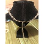 Forever 21  Vintage 90s Silvertone Orange Stone Statement Necklace Photo 3