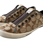 Coach Kira laceless slip on sneakers shoes women size 8 logo print Photo 9