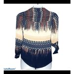 Candie's Candie’s Y2K Hi-Low Button-Up Blouse S Cut Out Floral Collar Retro Festival Top Photo 8