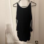 Cable & Gauge  Black and White Cold Shoulder Top Photo 3