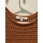 Madewell Women’s Crochet-Knit Crewneck Sweater Tank Warm Coffee Large Brown Photo 3