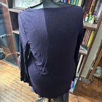 Chico's Chico’s velvet artsy purple & black 1/8 elegant romantic blouse Photo 1