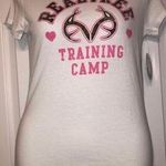 Realtree  Sz S White Training Camp Camo Pink Logo Tee NEW NWT Photo 0