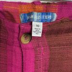 Urban Outfitters  Pink Stripe Martina Linen Blend Trouser Pant Sz 10 Photo 3