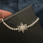 Macy's NWT Sterling  Silver Snowflake Swarovski Adjustable Tennis Bracelet Photo 7