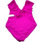 Trina Turk Standard Atlas Ruffle Plunge One Piece Swimsuit Orchid Purple 14 Photo 3