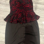 Fashion Magazine Red and Black  Womens Medium Size Strapless Tube Top Dress Photo 0