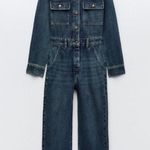 ZARA BLOGGER'S FAVE! Front Pocket Denim Jumpsuit in Indigo Photo 3