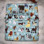 Dooney & Bourke Disney  Disney Dogs‎ Fold Over Crossbody Purse Blue Rare HTF EUC Photo 3