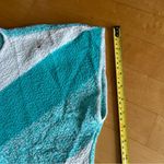Vintage Centennial Knits Chevron Cap Sleeve 80s Sweater, Teal, White, Size L Blue Size L Photo 12