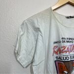 Vintage 1988 Double Bull White Distressed Razathon Short Sleeve Tee Size M Photo 2
