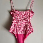 ZARA Sleeveless Adjustable Straps Pink Floral Corset Bodysuit Size XS Photo 3