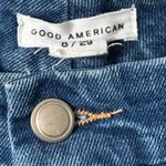 Good American Good Boy Jeans Straight Leg High Rise Split Hem Indigo Size 8/29 Photo 6