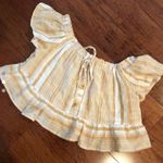 PacSun  striped off the shoulder ruffle top Photo 1