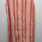 Womens Linen Blend Tank Dress Small Boho Lightweight Costal Beachy Lagenlook Orange Photo 2