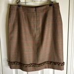 Petite Sophisticate  100% Wool Plaid Lined Skirt Size 14 Photo 1