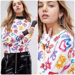 Love moschino Womens Balloon Animal Logo Print Long Sleeve Crewneck Top Size 2 Photo 1