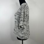 Michael Stars  Crochet Knit Short Sleeve High Low Marled Gray Sweater Size XS/S Photo 5