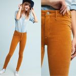 Anthropologie Pilcro • Anthro High-Rise Skinny Jeans mustard yellow corduroy cords gold Photo 1