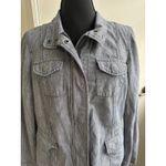 Talbots Railroad Stripe Utility Jacket 10 layered preppy coastal boho minimalist Photo 1